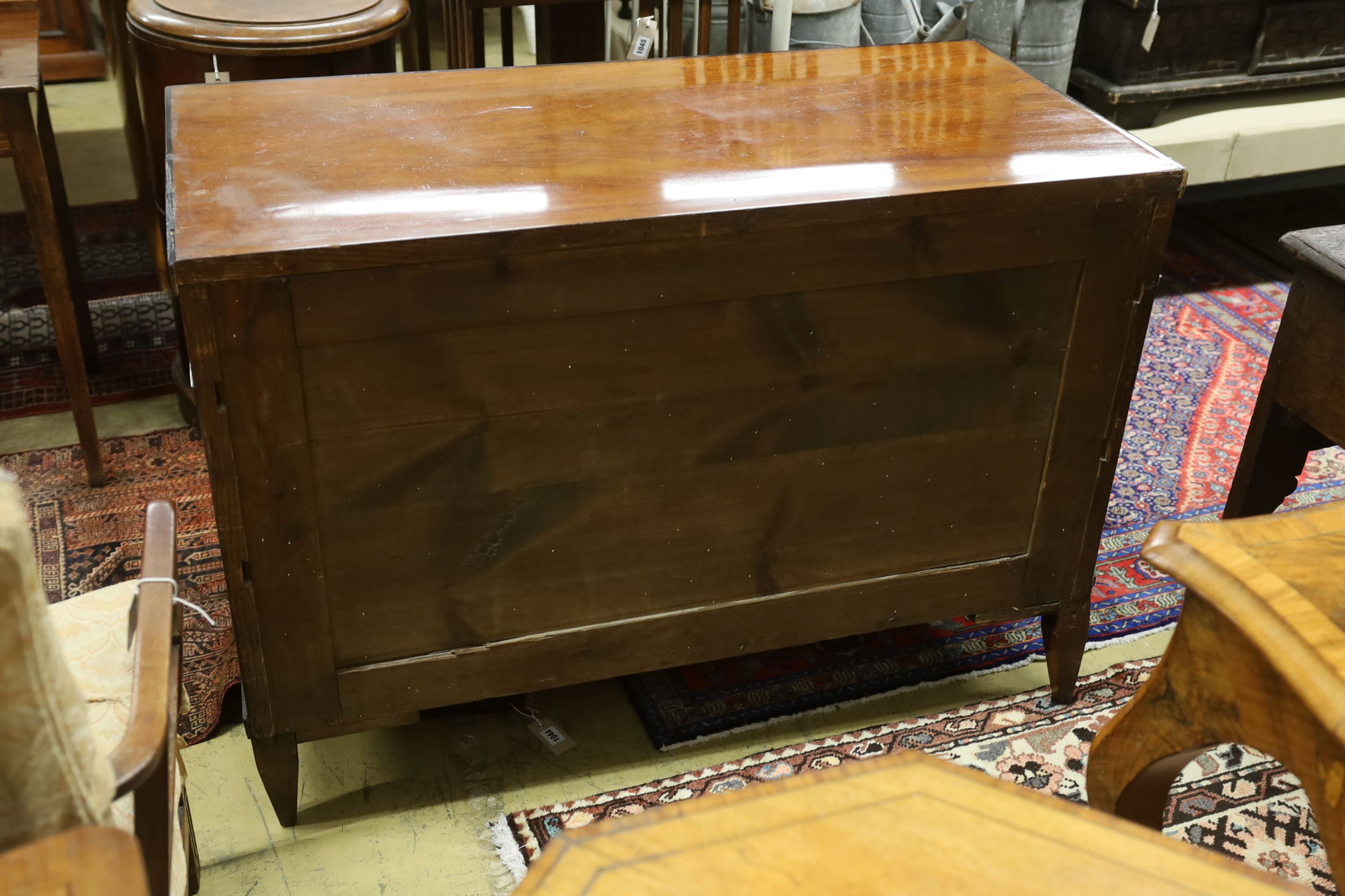 A Biedermeier style mahogany commode, width 112cm, depth 53cm, height 78cm